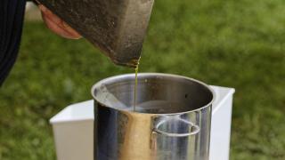 Einsatz eines Dampfwachsschmelzers