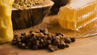 Propolis ohne Alkohol am Tisch