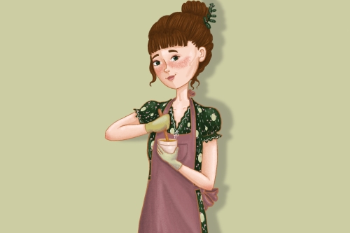 Frau mit Propolis-Salbe