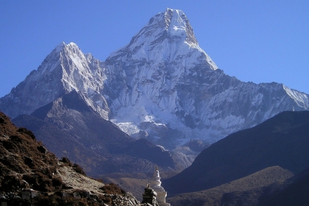 Aufnahme der Steilhänge des Himalaya